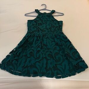 Elegant Green Lace Dress